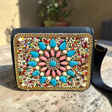 Turquoise Bloom Beaded Clutch
