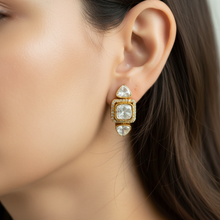Ivory Polki Luxe Stud Earrings