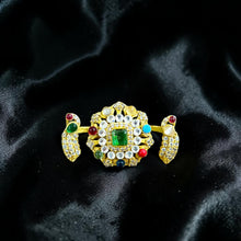 Navratna Mayura Adjustable Ring
