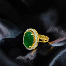 Oval Halo Statement Ring