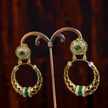 Rajsi Ruby Filigree Hoop Earrings