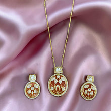 Crimson Flora Pendant Set
