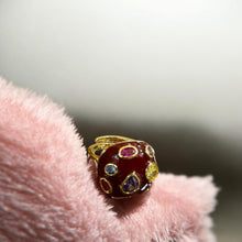 Navratna Meenakari Dome Ring
