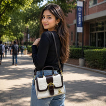 Ivory Elegance Buckle Satchel