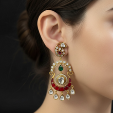 Rajsi Crimson Arc Polki Chandeliers