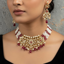 Ruby Pearl Maharani Choker Set