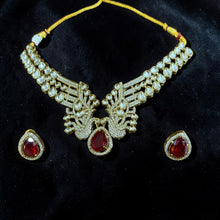 Ruby Mayura Royale Necklace Set