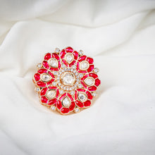 Traditional Floral Kundan Ring