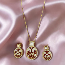 Crimson Flora Pendant Set