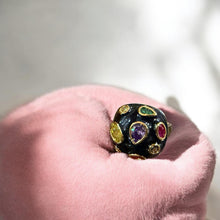 Navratna Meenakari Dome Ring