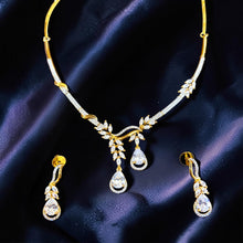 Leaf Cascade Necklace Set