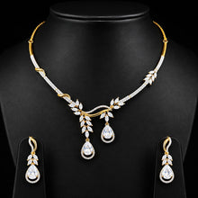 Leaf Cascade Necklace Set