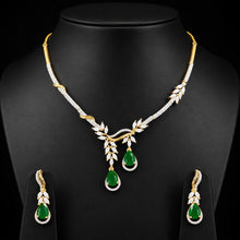 Leaf Cascade Necklace Set