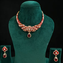 Ruby Royale Enamel Necklace Set