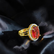 Oval Halo Statement Ring