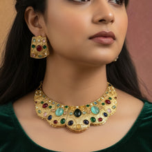 Rajsi Navratna Heritage Collar Set