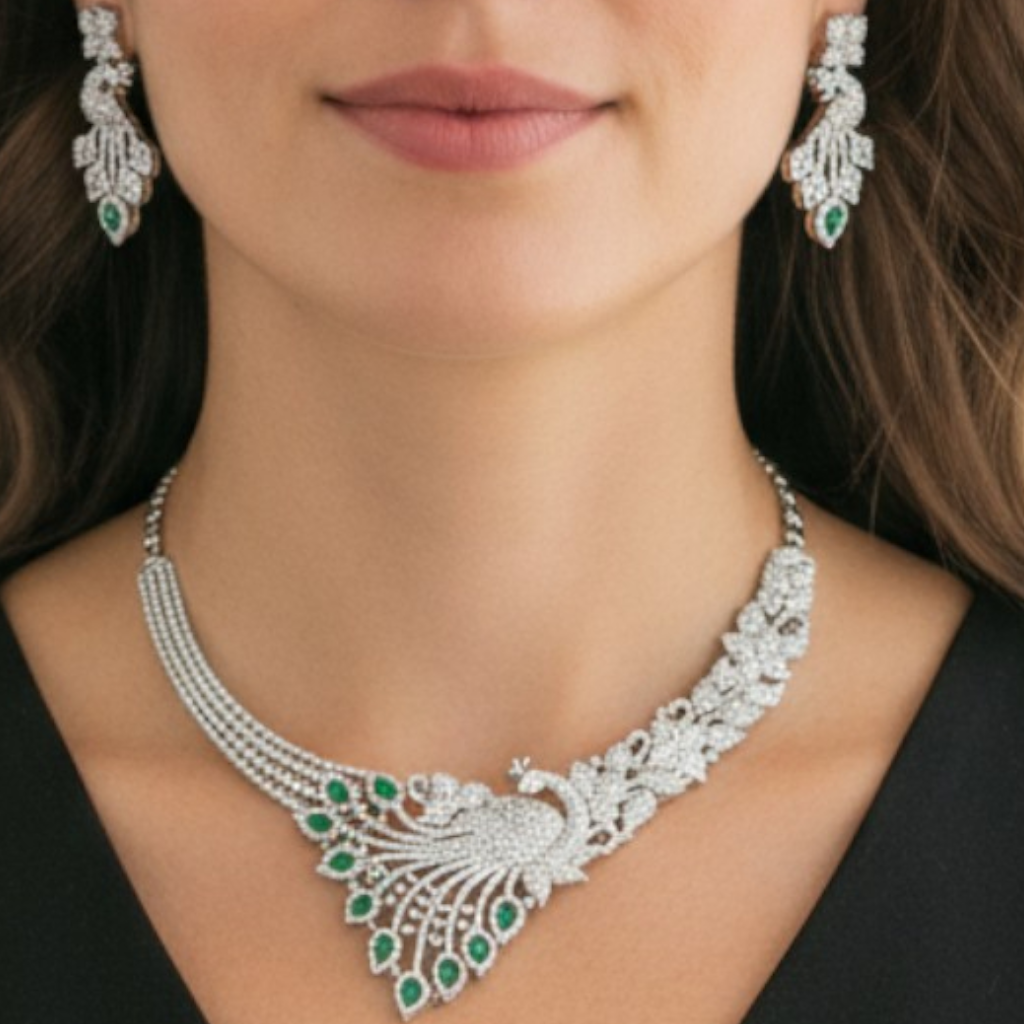 Emerald Peacock Elegant Combo Set