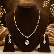Elysian Floral American Diamond Necklace Set