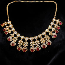 Rajsi Crimson Cascade Necklace Set