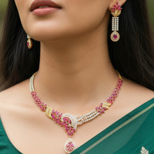 Royal Ruby Cascade Necklace Set