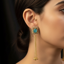 Aqua Majesty Tassel Earrings