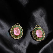 Rajsi Emerald Ruby Statement Stud Earrings