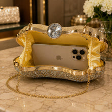 Golden Heart Crystal Clutch