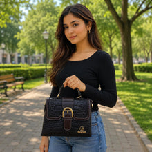 Ivory Elegance Buckle Satchel