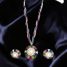 Prism Bloom Beaded Pendant Set