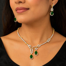 Leaf Cascade Necklace Set