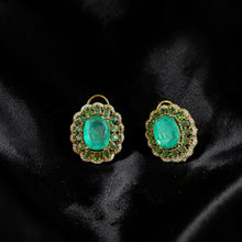 Rajsi Emerald Ruby Statement Stud Earrings