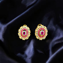 Ruby Halo Pendant Set