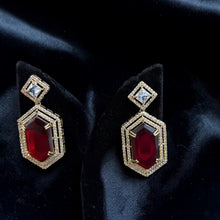 Ruby Royale Geometric Choker Set