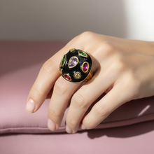 Navratna Meenakari Dome Ring