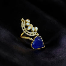 Crimson Cascade Statement Ring