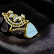 Crimson Cascade Statement Ring