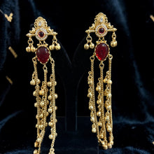 Emerald Ghunghroo Cascade Earrings