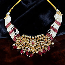 Ruby Pearl Maharani Choker Set