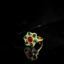 Emerald Blossom Royale Ring