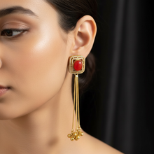 Aqua Majesty Tassel Earrings