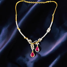 Leaf Cascade Necklace Set