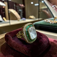 Ruby Halo Crystal Luxe Ring