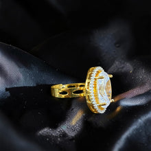 Oval Halo Statement Ring