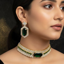 Emerald Royale Geometric Choker Set