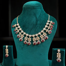 Rajsi Crimson Cascade Necklace Set