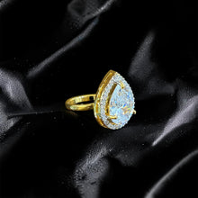 Teardrop Halo Statement Ring