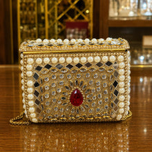 Emerald Pearl Mosaic Luxe Clutch