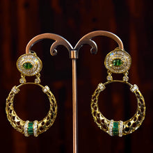 Rajsi Ruby Filigree Hoop Earrings