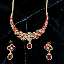 Ruby Royale Enamel Necklace Set