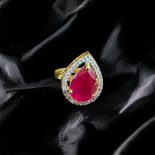 Teardrop Halo Statement Ring